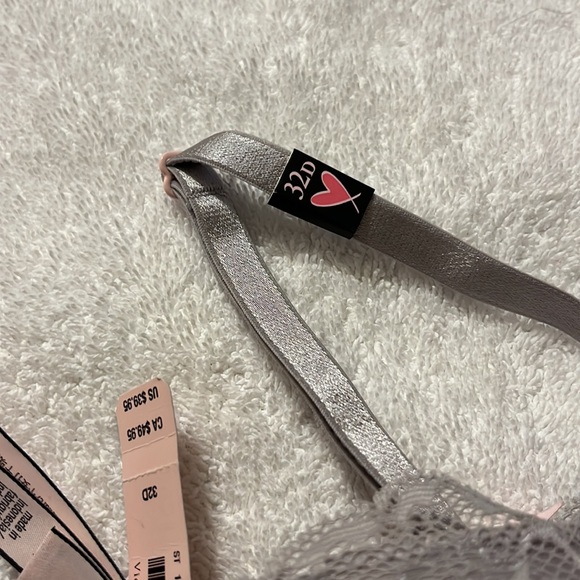 Victoria’s Secret new with tags padded push-up bra 32D Gray - Picture 2 of 5